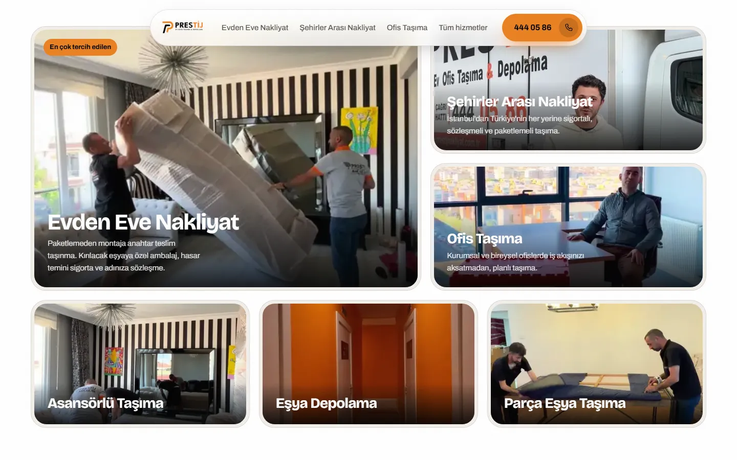 Prestij Nakliyat hizmetler bölümü